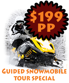 Guided snowmobile tour special $199