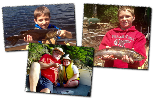 Family fishing on Moosehead Lake and the Mooshead Area in Maine