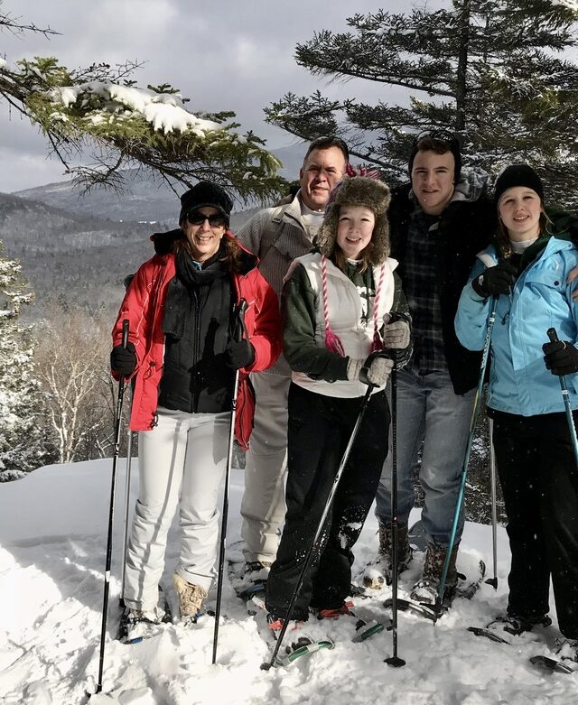Snowshoe hike in Maine Mountains