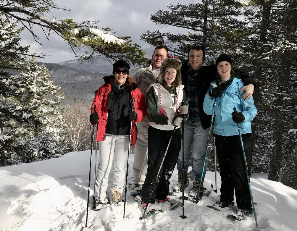 Snowshoe hike in Maine Mountains